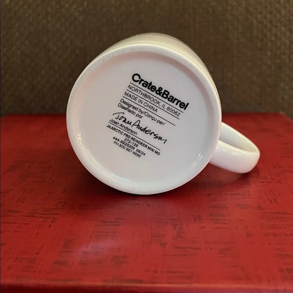 NWOT Crate & Barrel Reindeer Mini Mug